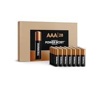 Duracell Coppertop Lot de 28 écouteurs Intra-Auriculaires avec Piles AAA, Piles Triple A, ingrédients de Puissance alcalines Longue durée