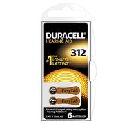Duracell DA312 Pack de 6 Piles auditives Orange