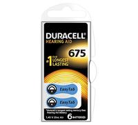 6 piles Duracell EasyTab 675 hearing aid batterie