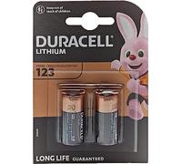 Duracell DL123A Lot de 2 piles lithium Ultra CR123A/EL123A 3 V pour performances de longue durée Noir/cuivré