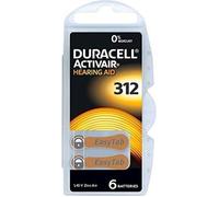 Duracell Easytab-Activair type 312 pour appareils auditifs Zinc Air P312 PR41 ZL3, Lot de 60