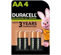 DURACELL Recharges Plus Piles Rechargeables type LR6 / AA 1300 mAh Lot de 4