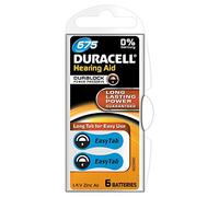 DURACELL Lot de 10 Blisters de 6 Piles auditives Easytab DA 675
