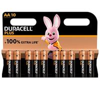 10 Piles Alcalines AA / LR6 Duracell Plus