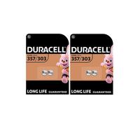 DURACELL Lot de 2 Blisters 2 piles bouton oxyde argent "Electronics" 357/303/SR44