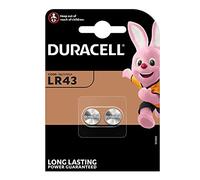 Duracell Lot de 2 piles alcalines 186 AG12 LR43 L1142 1,5 V pour appareils photo/jouets/calculatrices/lampes torches/montres/pointeurs laser/autres