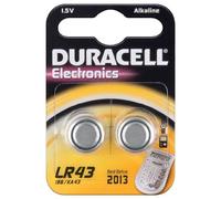 Duracell Piles boutons alcalines LR43 2x