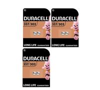 DURACELL Lot de 3 Blisters 2 piles bouton oxyde argent "Electronics" 357/303/SR44