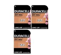 DURACELL Lot de 3 Blisters 2 piles bouton oxyde argent "Electronics" 357/303/SR44