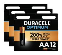 Duracell Lot de 3 Packs 12 Piles Alcalines Optimum MN1500 AA LR6 200% ExtraLife