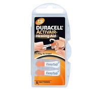 Duracell Piles auditives DA13 1,4 V Pack de 6 Orange
