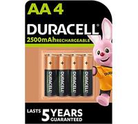 Duracell Lot de 4 Piles AA Rechargeables Ultra Rechargeables 2500 mAh - Pré-chargées/Reste en Place 2400