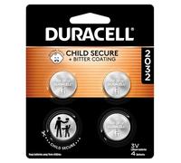 Duracell Lot de 4 piles au lithium 2032, compatibles avec AirTag, fonctions de sécurité pour enfants, porte-clés, pile CR2032 3 V