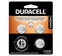 Duracell Lot de 4 Piles au Lithium 2032 - Sécurité Enfant - Compatible avec Porte-clés, Bougies Chauffe-Plat et Autres appareils - Pile CR2032