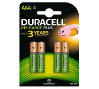 DURACELL Lot de 4 piles RCR PLUS 750 mAh AAA