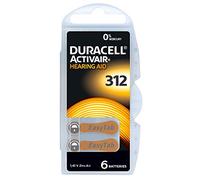 DURACELL Lot de 5 Blisters de 6 Piles auditives ACTIVAIR Easytab DA 312