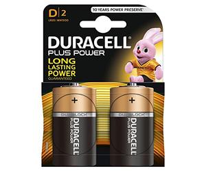 DURACELL Lot de 5 Piles Plus Power MN1300 / D LR20 blister de 2