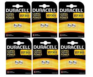 DURACELL Lot de 6 Blists 2 piles bouton oxyde argent "Electronics" 357/303/SR44