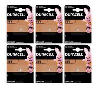 DURACELL Lot de 6 piles oxyde argent pour montres "Watch" 364 (SR60) 1,5 Volt