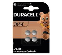 DURACELL LR44 (4’li Paket) özel alkalin pil 1,5V (A76) - +%50 DAHA UZUN ÖMÜR - Uygun Saklama Koşullarında 5 Yıl Yeni ve Dolu Kalma Garantisi - Sızıntı Önleme.