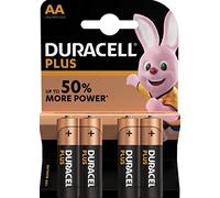 Duracell Batterie Alkaline, Mignon, AA, LR06, 1.5V Plus Power, Retail Blister (4-Pack