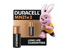 DURACELL MN21 Piles alcalines spéciales 12V (A23/ 23A/ V23GA/ LRV08 / 8LR932) (Lot de 2) - Longue durée - Pour télécommandes, systèmes de sécurité - Conservation 5 ans garantie - Prévention des fuites