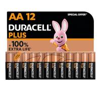 Duracell Pack de 12 Piles alcalines AA Plus, 1,5V LR06