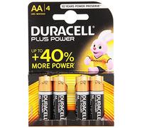Duracell Batterie Alkaline, Mignon, AA, LR06, 1.5V Plus Power, Retail Blister (4-Pack