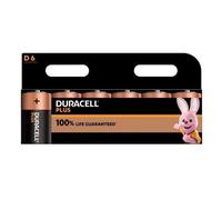 Duracell Pack de 6 piles jetable D 6 LR20 MN1300 Cell Plus Power +100% Batteries (Pack 6) 1.5 V