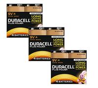 Duracell Pile Alcaline 9 V Pack de 12 Plus Power