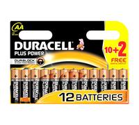 DURACELL Pile Alcaline AA/LR6 10 + 2 Gratuites 1,5 V Plus Power