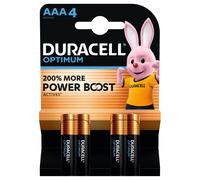 Duracell Pile alcaline AAA / LR3 Optimum - Lot de 4