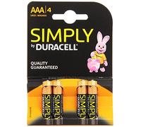 Duracell - Pile Alcaline - AAA x 4 - Simply (LR03)