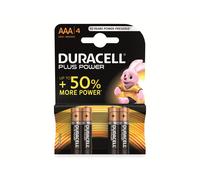 DURACELL Pile alcaline "PLUS POWER" Micro AAA 4 pièces