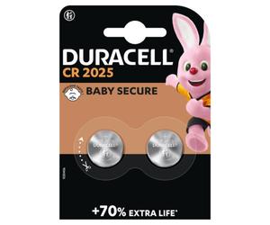 Duracell Pile bouton Lithium CR 2025 - Lot de 2