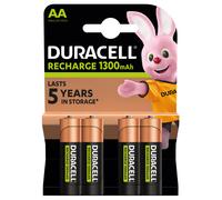 Duracell Pile rechargeable AA / HR6 - 1300 mAh - Lot de 4