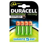 Duracell - Pile Rechargeable - Duralock AAx4 Stay Charged 2400 mAh (LR6)