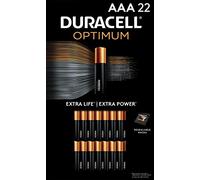 Duracell Piles AAA optimales, Lot de 22 Batteries triples avec Alimentation Longue durée, Emballage Durable pour Le Stockage, Batterie alcaline Tout-Usage pour Les appareils ménagers et de Bureau