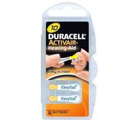 Duracell piles auditives Zinc-air, 10 / A10 / PR70, 1.4V - 6 pièces