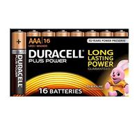 Duracell Piles alcalines Plus AAA (LR03) MN2400 1,5V – Lot de 16
