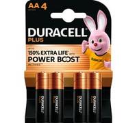 4 Piles Alcalines AA / LR6 Duracell Plus