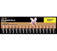 Duracell Plus BP32 Mignon (AA) Lot de 32 Piles alcalines au manganèse 1,5 V Plus-AA BP32