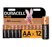Duracell Plus, lot de 12 piles alcalines type AA 1,5 Volts, LR06