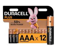 Duracell Plus, lot de 12 piles alcalines type AAA 1,5 Volts, LR03