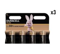 Duracell Plus Lot de 12 piles alcalines Type C 1,5V LR14 MN1400