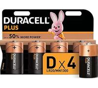 Duracell Plus, lot de 4 piles type D