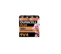 Duracell Plus Pack de 4 pcs 9V Alkaline Batteries 6LR61 MN1604 pile jetable