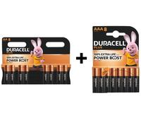 Duracell Plus piles 8 piles STYLO AA + 8 piles MINI STYLO AAA + 150 %