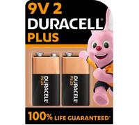 Duracell batterij Plus 100% 9V, blister van 2 stuks