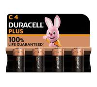 Duracell Plus Piles alcalines C, 1.5V LR14 MN1400, paquet de 4